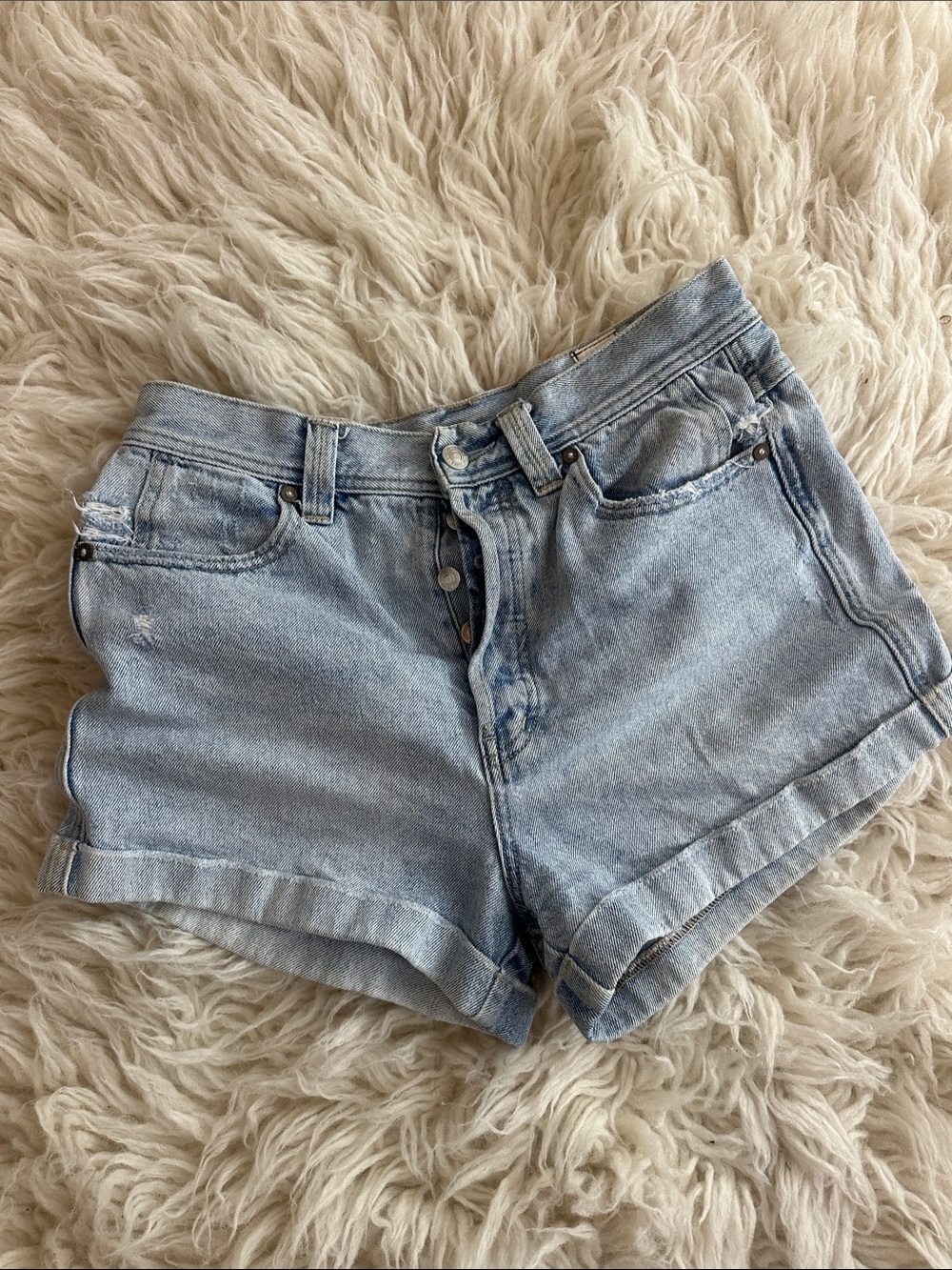 We the Free Setting with the Sun Denim shorts